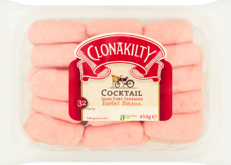 Clonakilty Cocktail Sausages 454g, expiry 8/5