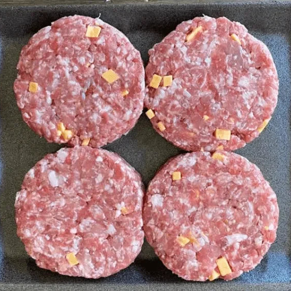 Australian Grass Fed Gourmet Cheese Beef Burgers 1kg - Springbok Butchery