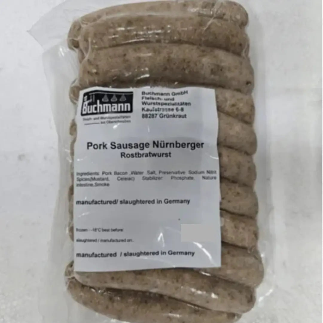 FROZEN Pork Nuernberger Sausage-Rostbratwurst 600G