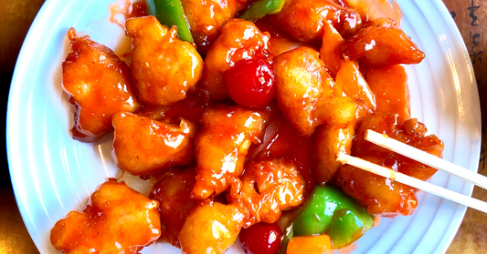 Sweet & Sour Chicken (Family Size) with free Egg rice
