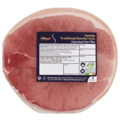 Oliver Carty Pale UNSMOKED Butcher Style Ham Fillet 2.7kg PER KG - Springbok Butchery