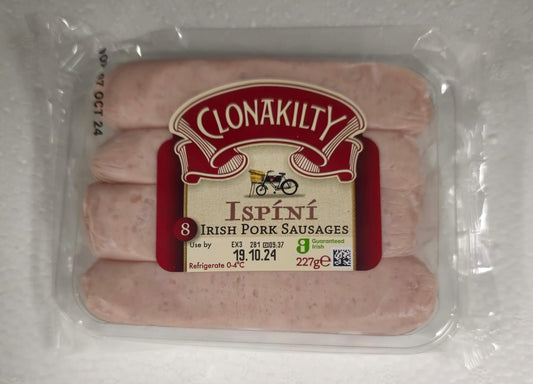 FROZEN Clonakilty sausages 227gram