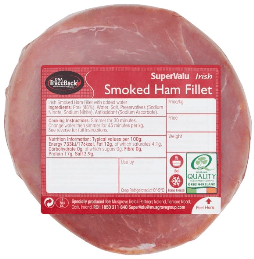 Oliver Carty Smoked Ham Fillet 1.8kg PER KG