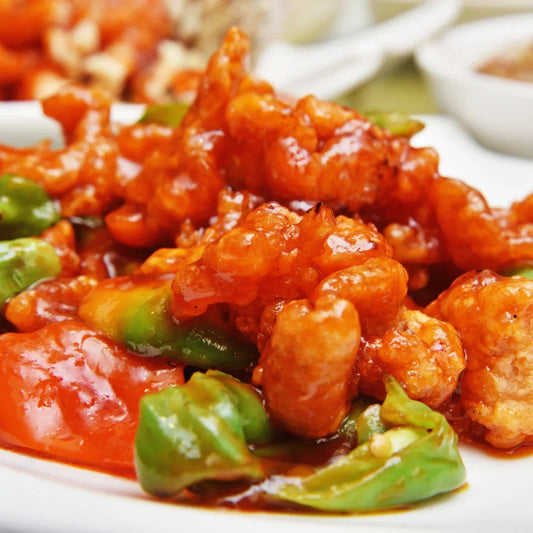 Sweet & Sour Chicken (Family Size) with free Egg rice