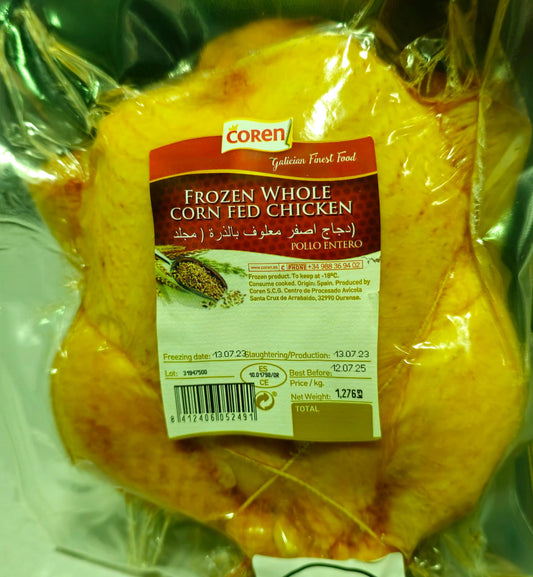 Frozen Corn Fed Chicken Whole 1.2 - 1.5kg