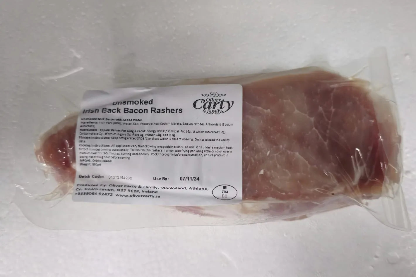 OC Irish Back Bacon - 500g